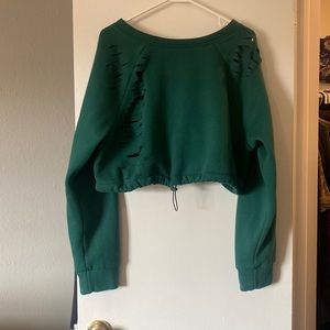 Fashion Nova green crop top sweater
